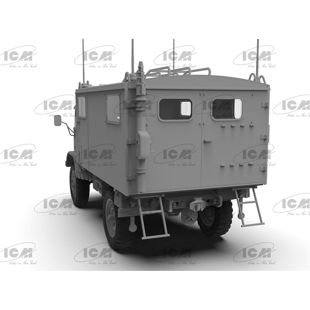 ICM 1/35 German Unimog S 404 Radio Truck Plastic Model 35137