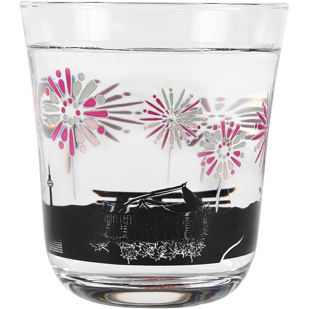 Kotorabo Glasses that change color depending on the temperature, 360 degree cooling glasses, made in Japan, set of 2, present, gift box included, glass tumbler pair (summer/winter)