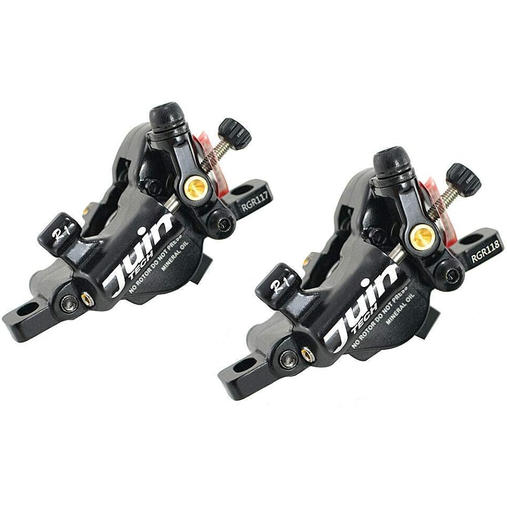 JUIN TECH R1 Hydraulic Road CX Disc Brake set 160mm with Rotor, Front and Rear, Black, JT1902