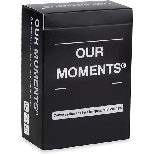 OUR MOMENTS Women's 100 Women's Conversation Starters - Fun Conversation Card Games for Bachelorette Parties, Ladies Night Games, Getaways, Women's Birthdays, Game Night Party Games
