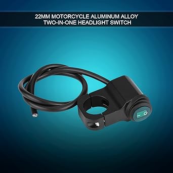 Handlebar Switch 12V Universal 22mm Handlebar Motorcycle Headlight Fog Spotlight On/Off Switch Waterproof Motorcycle Switch