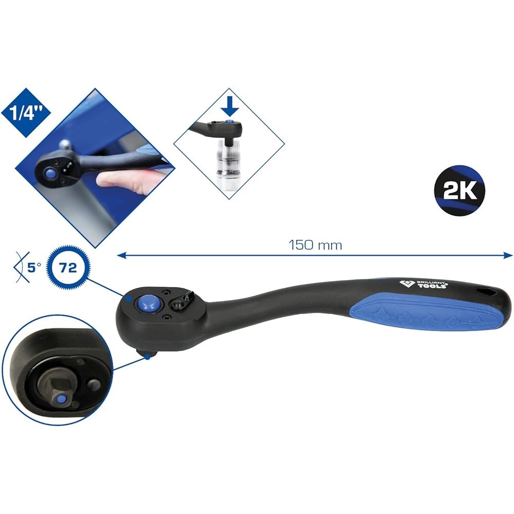 KS Tools 1/4" Reversible Ratchet BT020900