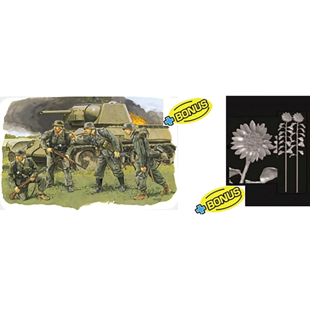 Platts Dragon 1/35 World War II German Army Sd.Kfz.251 Ausf.C 4 figures included (Bonus parts Sunflower included) Plastic model DR6187F Molding color