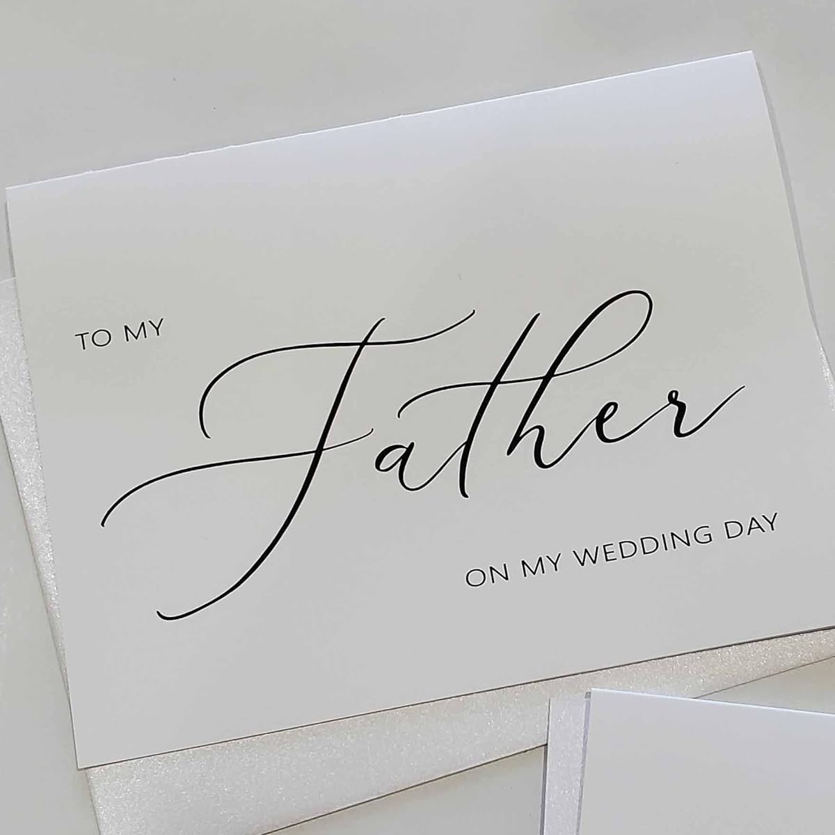 Set of 2 Wedding Day Cards for Mom and Dad with Sparkly Envelopes Wedding Day Cards for Dad