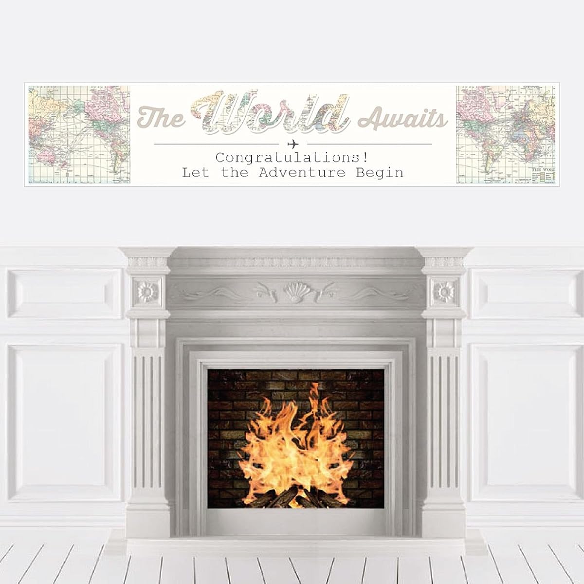 World Awaits - Travel Themed Party Decorations Party Banner