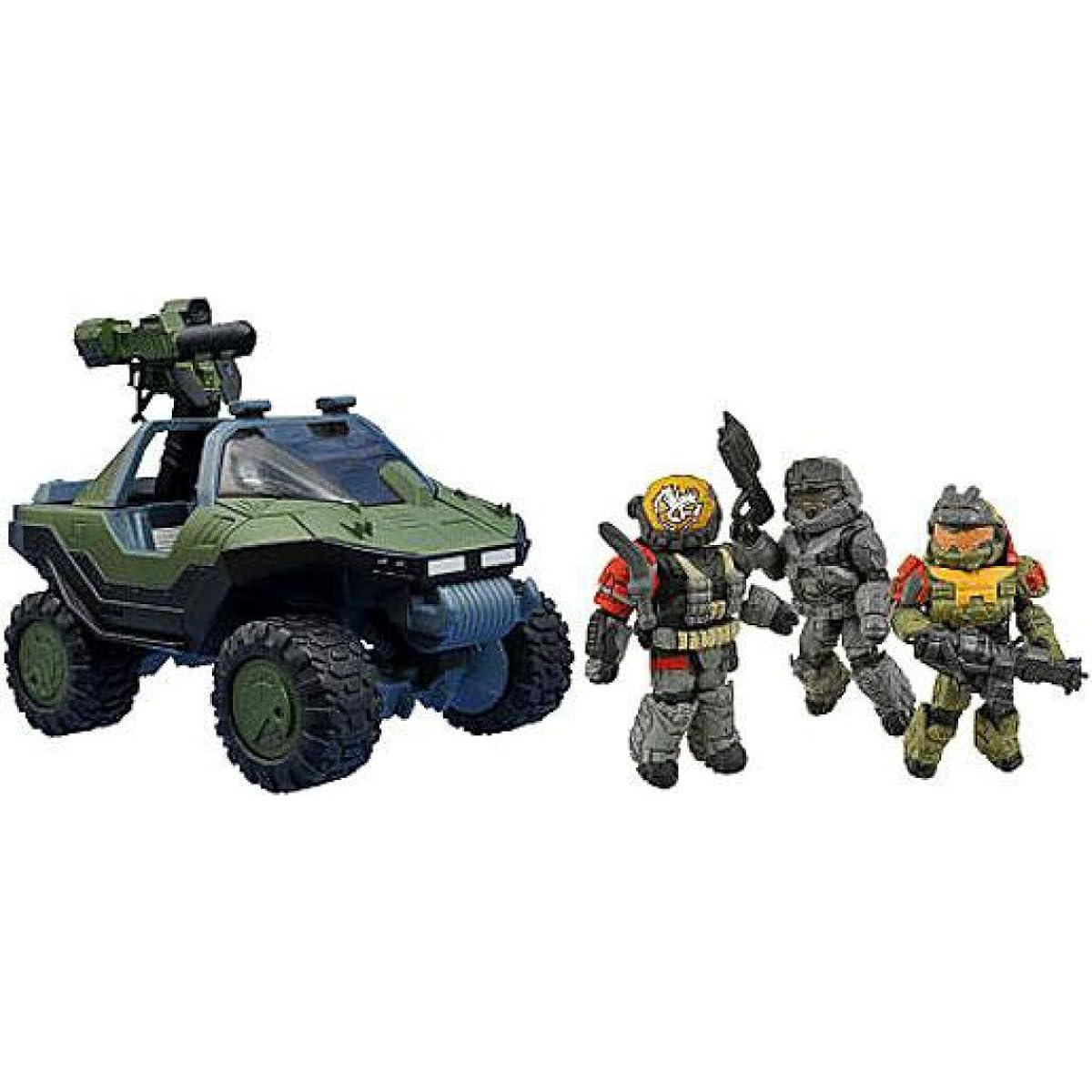 Minimates Halo Exclusive Set M12 LAAV Warthog with M68 ALIM Gauss Cannon and Noble Team