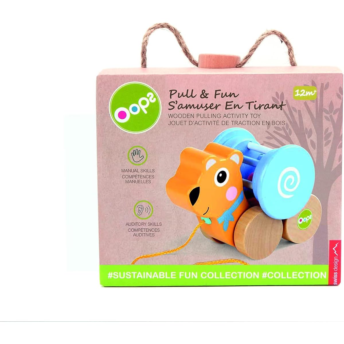 Pull Toy | OOPS® | Toy for toddlers that can be pulled and enjoyed - Bear