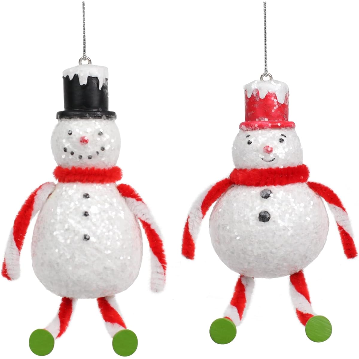 Snowman Christmas Decoration for Tree 2023 Hanging Ornament Home Decoration 2 Pieces