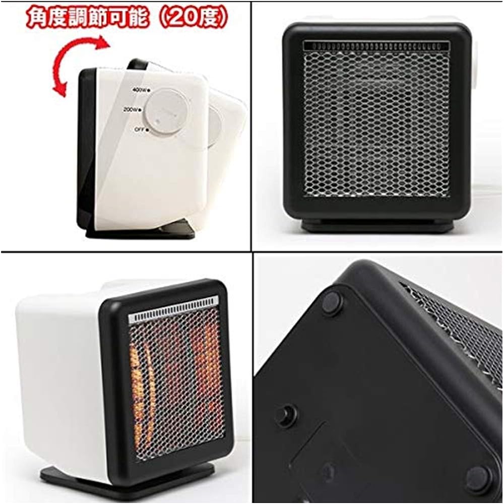 [Energy-saving design with twice the warmth for the same electricity bill] Beam heater (white, cube BH-400 (W23 x H18.4 x D25.3cm 1900g)