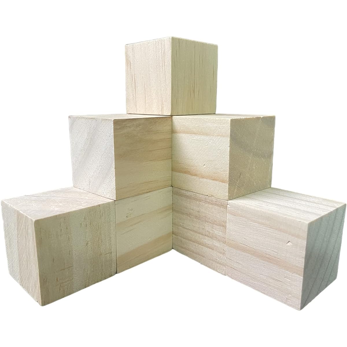 30pcs 1.5" Wooden Cubes Unfinished Natural Wood Blocks Square Blocks Set for Baby Shower Activities Crafts Alphabet Blocks Paint Decorations Number Cubes and Puzzles Making
