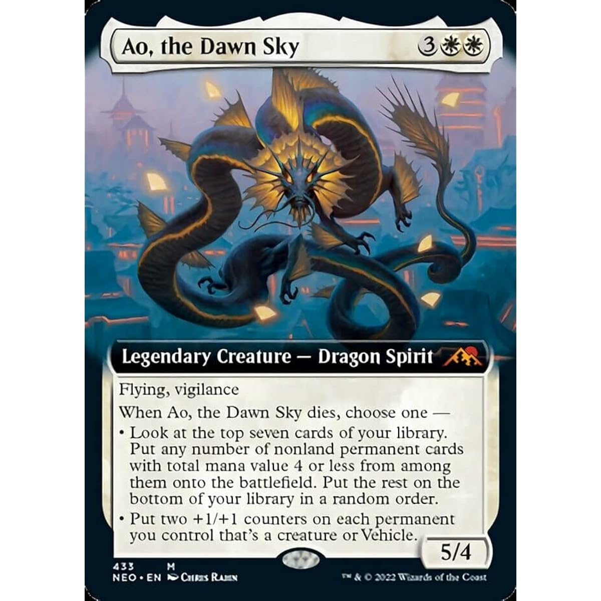 Magic: The Gathering Ao Dawn Sky (433) - Expanded Art - Kamikawa: Neon Dynasty
