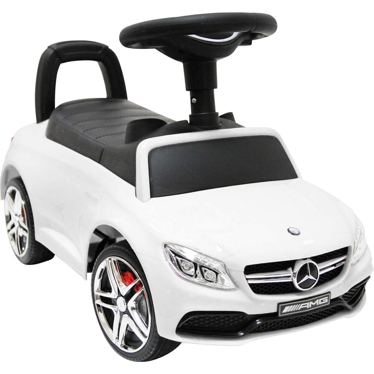 Kick-starting ride-on toy, Mercedes-Benz BENZ C63 AMG ST mark certified, for children [BENZ C63 COUPE No638] (WHITE)