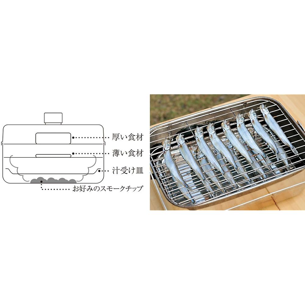 Snow Peak Compact Smoker Compatible with Smoke [For 3~4 People] CS-092