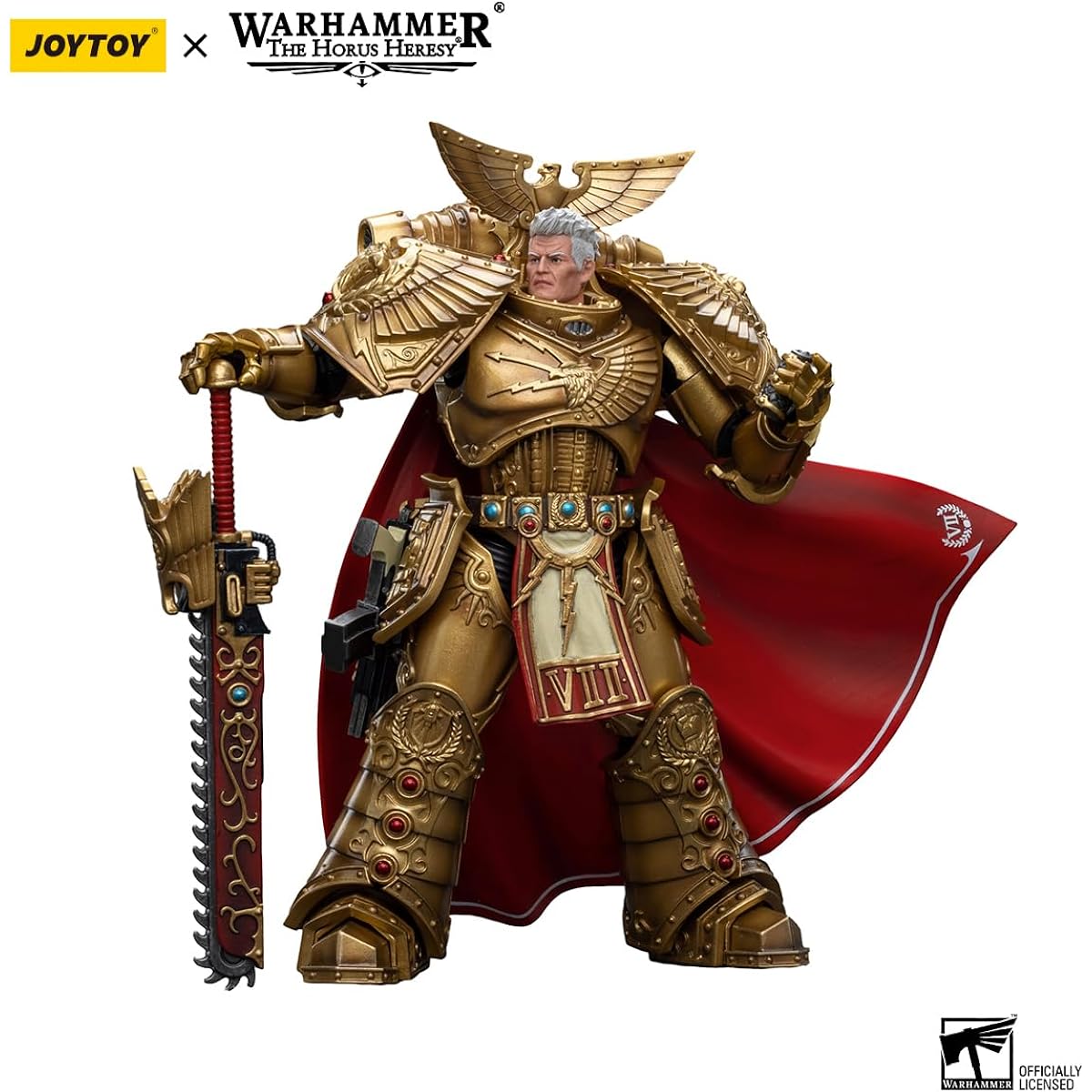 JOYTOY 1/18 Action Figure Warhammer 40K Figure Model Toy Imperial Fists Rogal Dawn Vllth Legion Collection Model Anime 4.7"