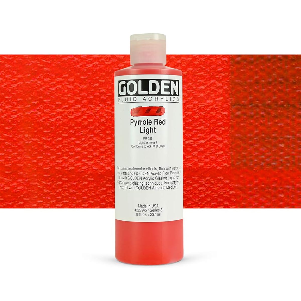 Golden Acrylic Liquid Color 8 oz Bottle Red AG2362279