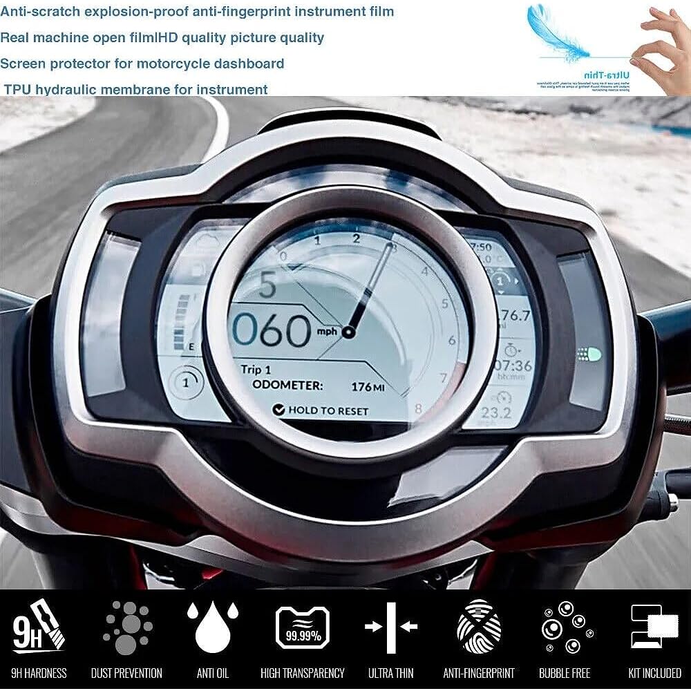 DEMUR Triumph Rocket 3 GT R Motorcycle Accessories Cluster Scratch Protection Film Speedometer Dashboard Screen Protector Dashboard Screen Protector (Size : 5 PCS)