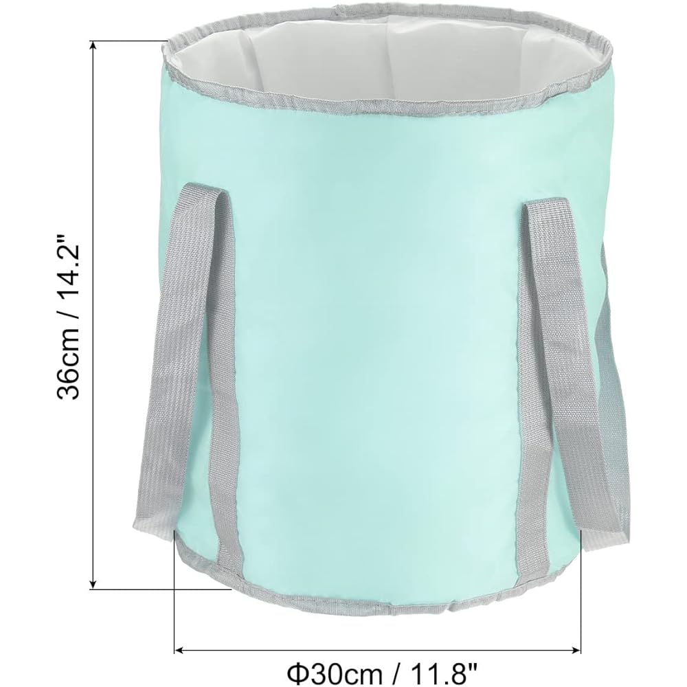 PATIKIL Folding Bucket Travel Portable Water Container Folding Foot Bath Basin for Outdoor Travel Camping Fishing Sky Blue