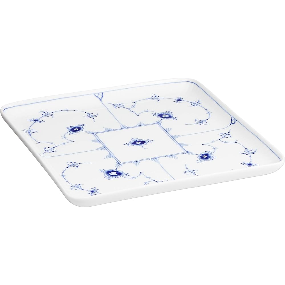 [Regular Imported Product] Royal Copenhagen Blue Fluted Plain Square Dish Plate 20cm Wedding Gift Present 1017204