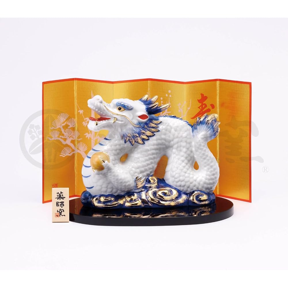 Yakushigama (yakushigama) Dyed Nishiki Lucky Dragon Blue Dragon Large [83] Zodiac 2024 Tatsu New Year Ornament Interior Lucky Charm