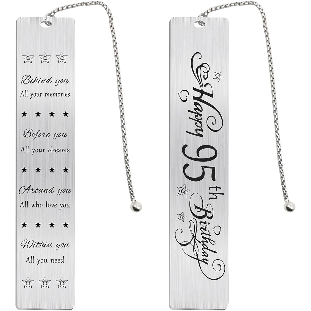 Jzxwan 95th Birthday Gifts for Women and Men, 95th Birthday Bookmark, Gifts for Her, Personalized 95th Birthday Present Decoration