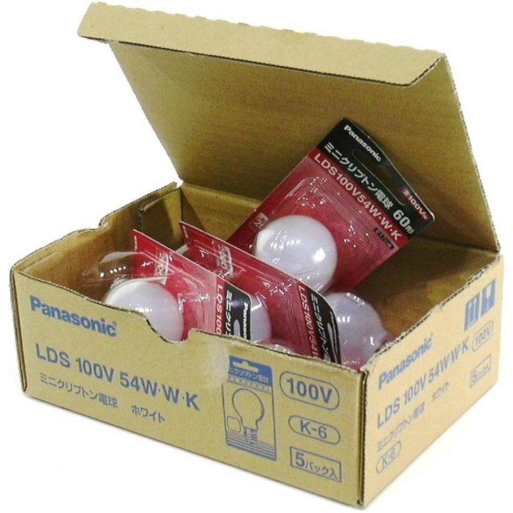[Set of 10] [Panasonic] LDS100V54W/W/K Mini Krypton Light Bulb E17