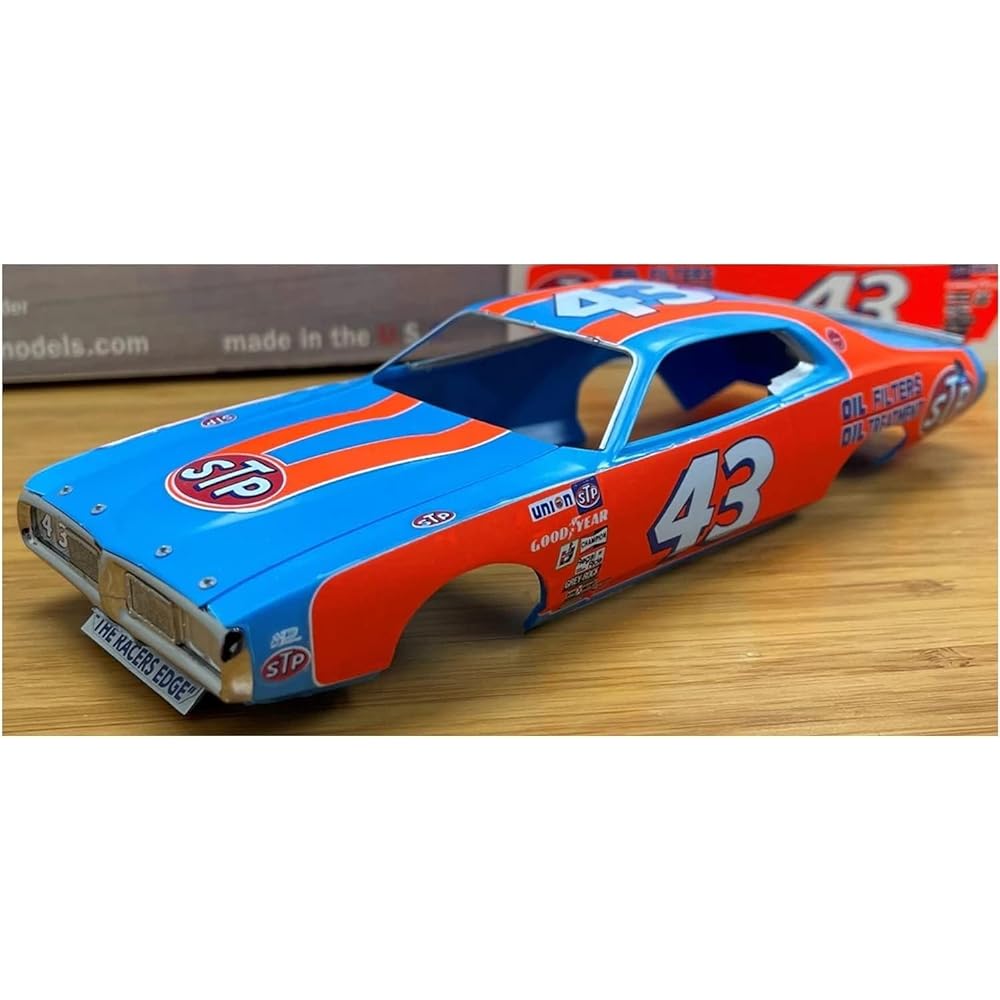 Salvinos J.R Model 1/25 NASCAR 1976 Dodge Charger "Richard Petty" Vinyl Wrapping Film Plastic Model SJMRPDC1976D-V Molding Color