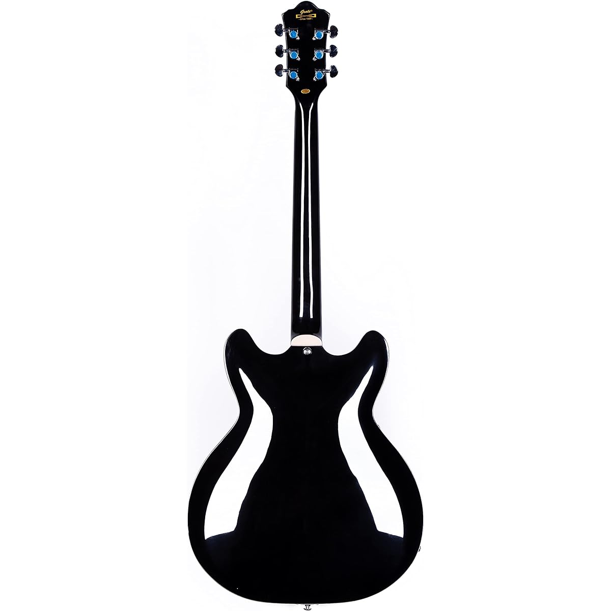 Grote Jazz Left-handed Electric Guitar Semi-Hollow Body (Black)