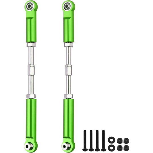Aluminum Rear Suspension Link Kit Steering Linkage Turnbuckle and Camber Link for Arrma 1/8 Kraton/Notorious 6S BLX Upgrade Parts (Green)