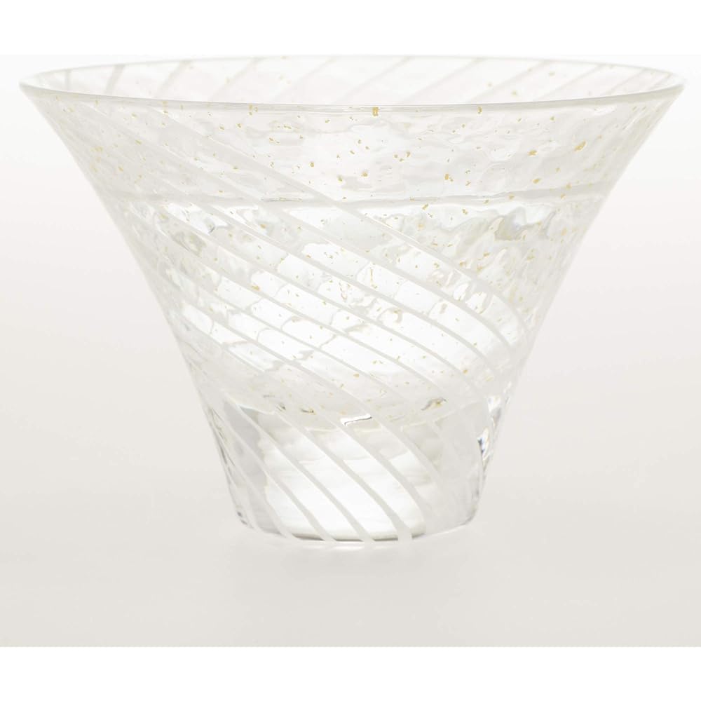 Toyo Sasaki Glass Sake Glass White 80ml Cup Edo Glass Yachiyo Kiln Yukimi Sake White 10785