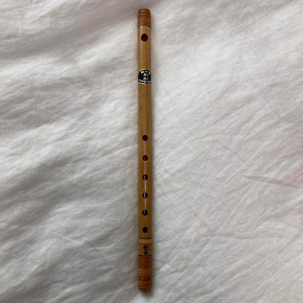 Shinobue Shishida-ryu Chikusui 4-tone 6-hole Wisteria double wrap Ito bamboo wind instrument D