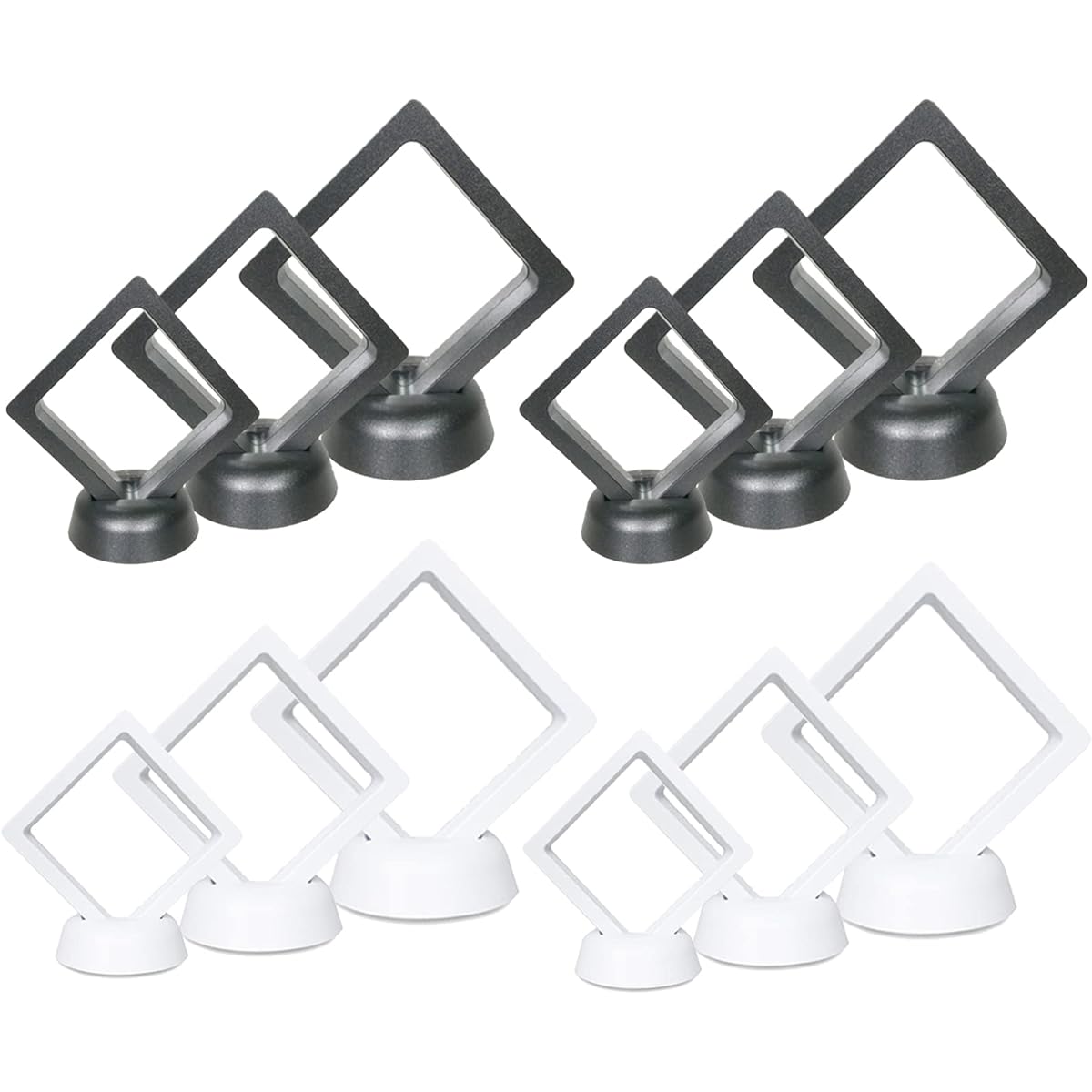 Collection Display Case Set of 12 - Display Box for Medals, Coins, Stamps, Medals, Jewelry Necklaces, Bracelets, Rings