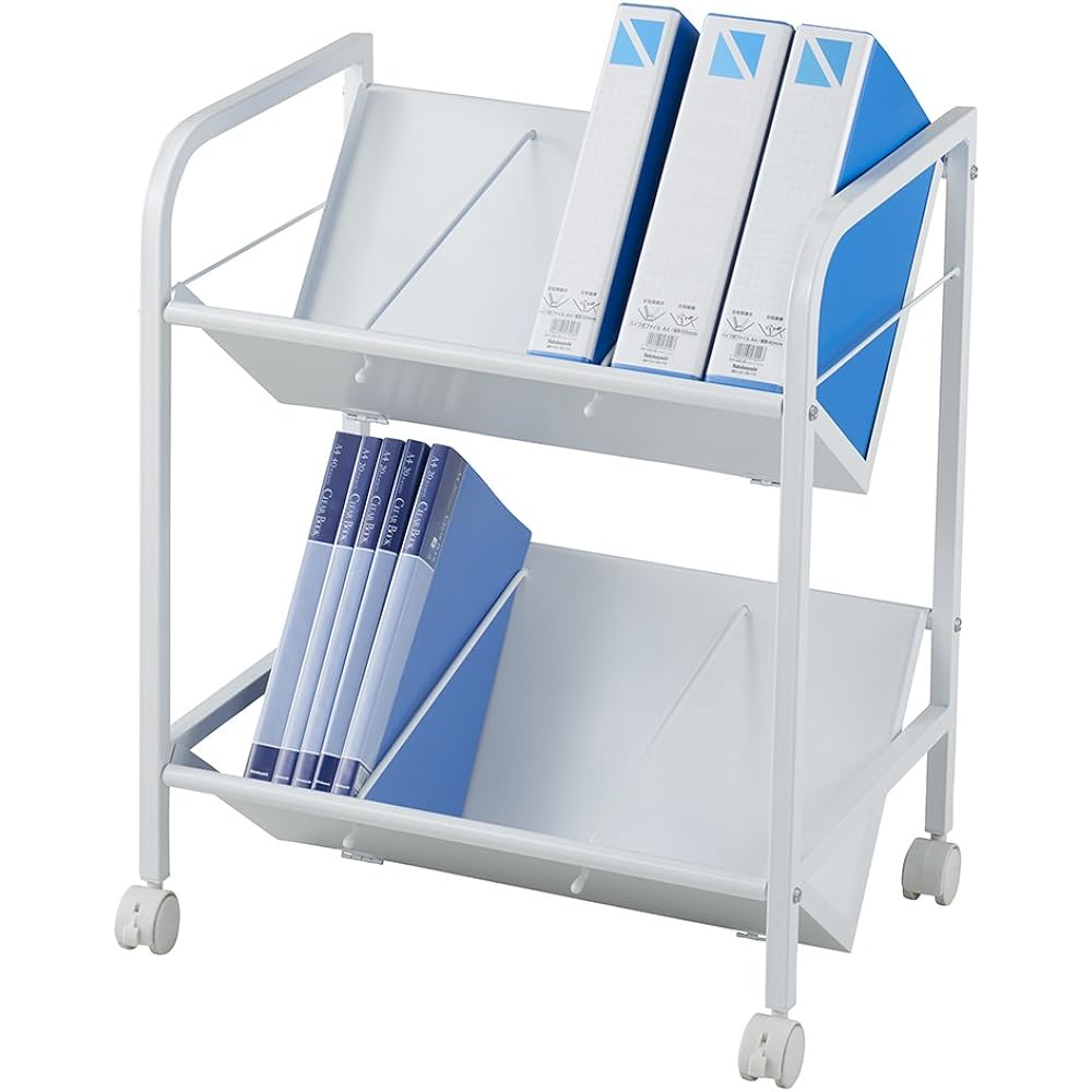 Nakabayashi File Wagon 2 Tier White CWA-002W