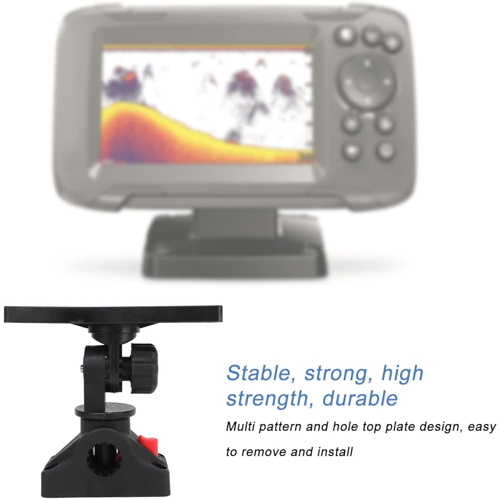 Fish Finder Mount, 360 Degree Rotation Detachable Universal Boat Fish Finder Electronic Mount