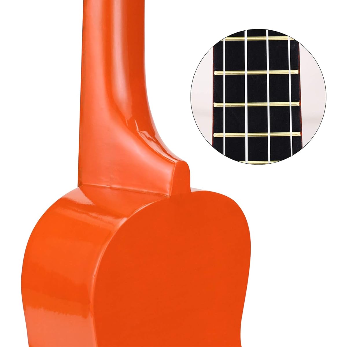Trendy Soprano Ukulele for Beginners 21 Inch Hawaiian Ukulele for Adults and Students with Gig Bag (Orange)