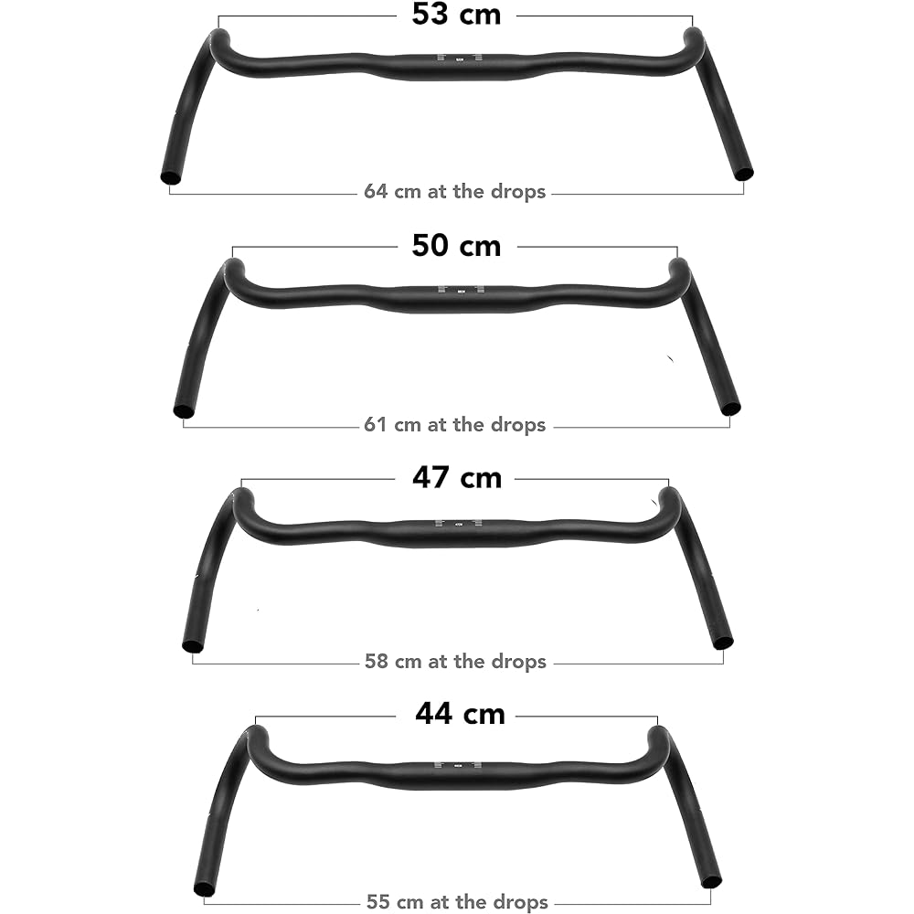 REDSHIFT Kitchen Sink Bike Drop Bar Handlebar for Road Bikes, Bicycle Gravel Handlebars, Aluminum, Cycling Gear Biking Accessories (50cm-Without Loop)