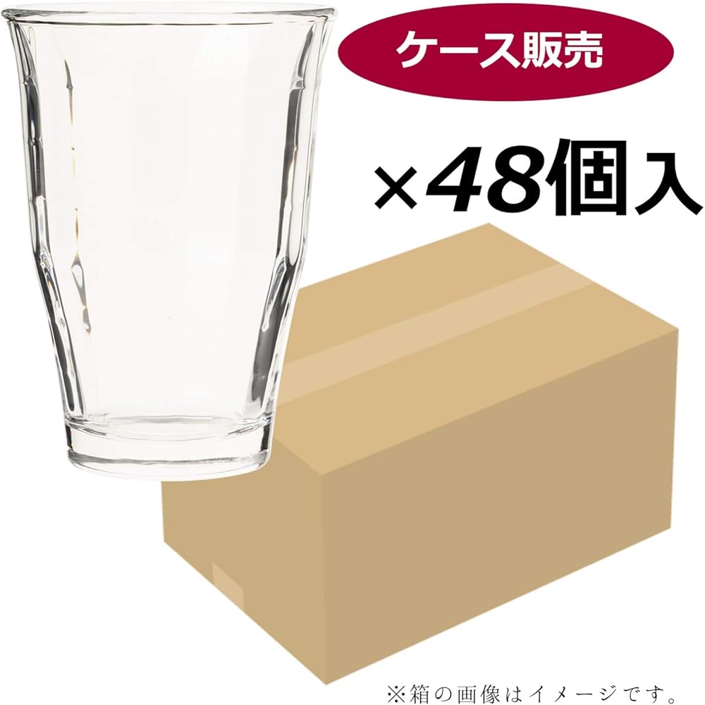 Toyo Sasaki Glass Tumbler Tritone 370ml Set of 48 Case Sold Made in Japan P-52106HS-N-1ct