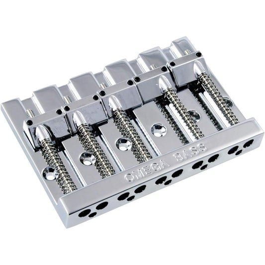 ALLPARTS BB-3360-010 5-String Omega Bass Bridge Chrome