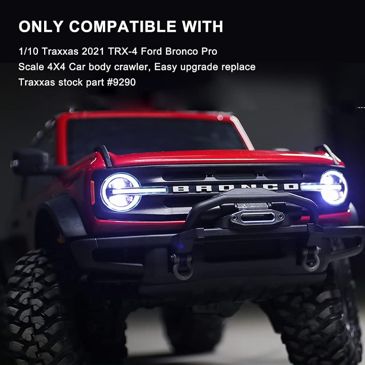 OGRC RC LED Light Kit Running Light/Steering/Brake/Reverse/High/Low Beam/Reverse Light Smart Simulation Car Lights for Traxxas TRX4 2021 Bronco Pro 1/10 Scale Crawler Car