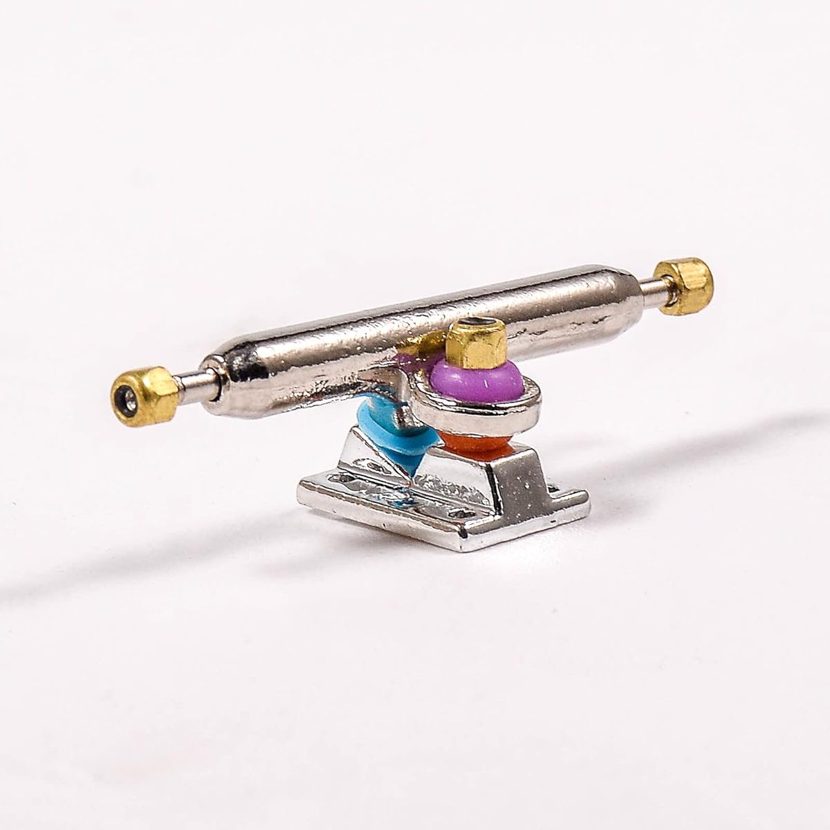 RACOFSB Fingerboard Trucks with Upgraded Urethane Bushings and Pivot Cups, 34mm Width, 32mm Normal Kingpin (Silver, 34mm)