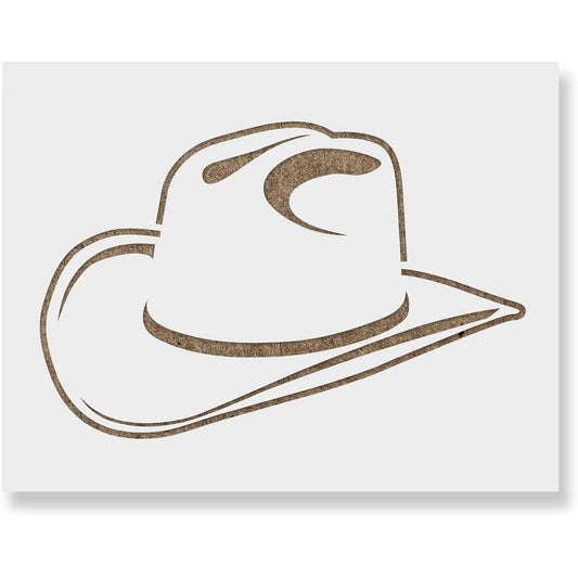 Cowboy Hat Stencil - Reusable Stencil for Painting - Mylar Stencil for DIY Projects and Crafts