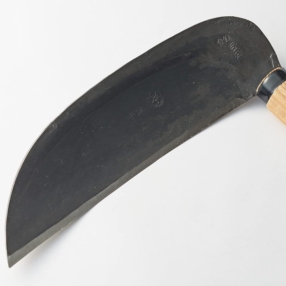 Geely Yonezawa Type Sickle, Thin Blade, Handmade, 210mm, Made in Japan, Craftsman, Hand-hammered, Forged, Grass Cutting, Durable, Light, For Weeds and Soft Grass, Tohoku