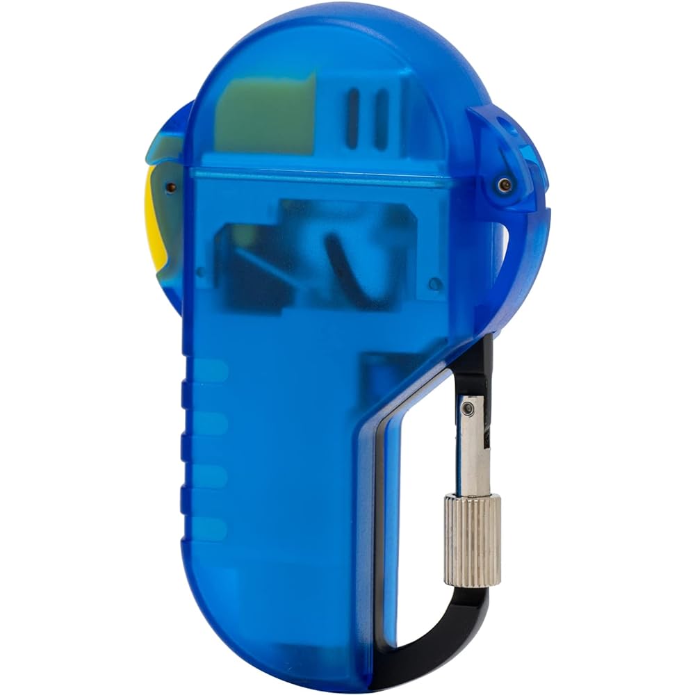Windmill Turbo Lighter Blue Clear BEEPX with Logo Sticker Waterproof Fillable BEX-0003K