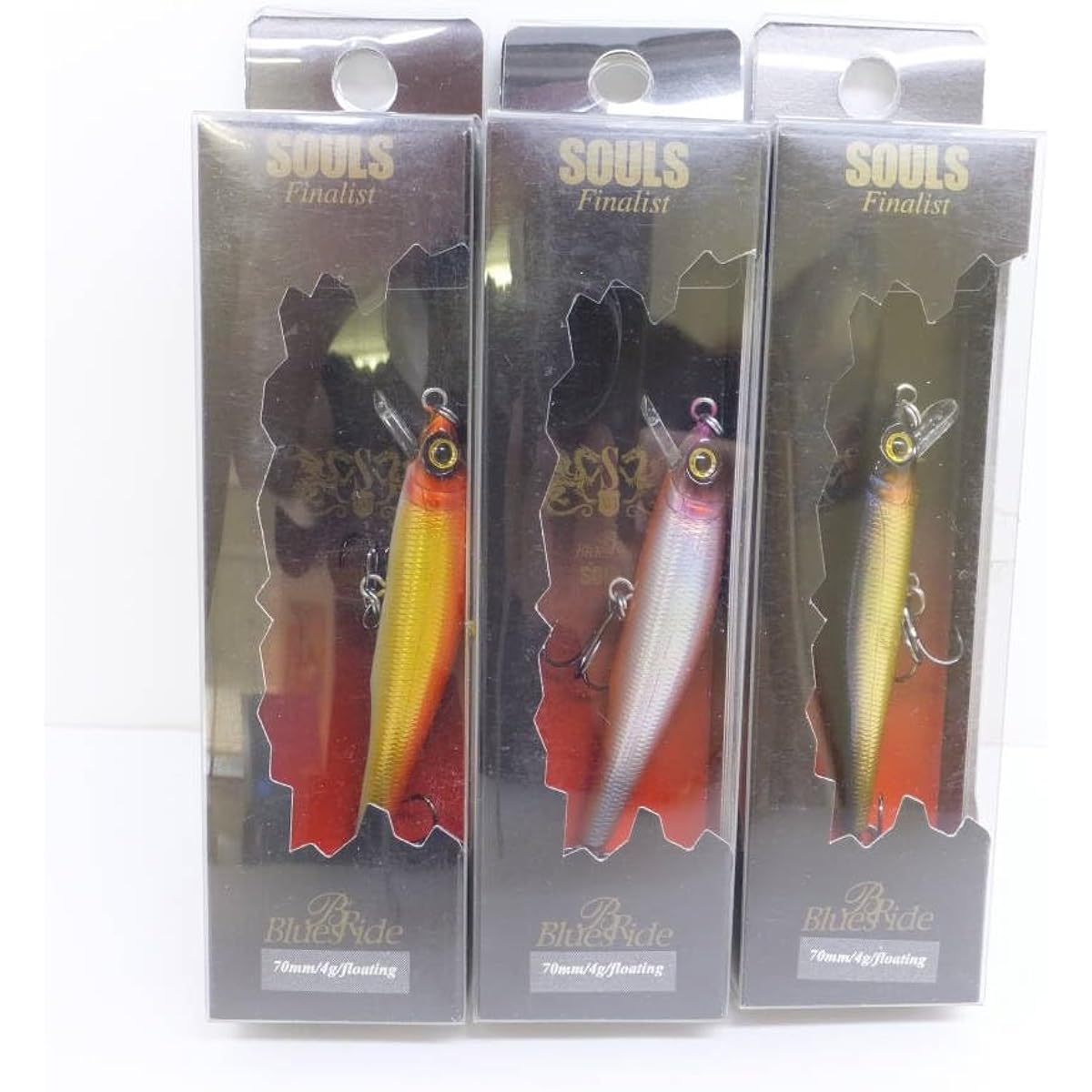 Trout Souls BLUES Ride 70mm, 4g, Floating 3-piece set 5,