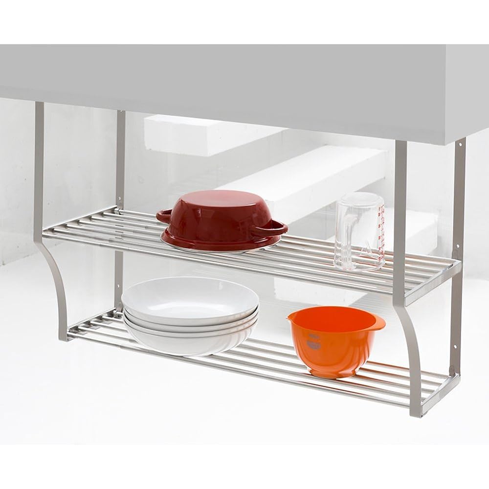 Takubo Kogyo Telescopic Pipe Shelf 2 Tiers Width 60~90cm TS2-90L