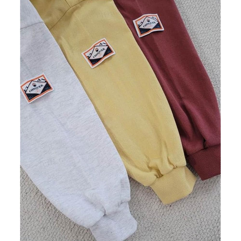[MIRA MARIV] Made in Korea and imported directly from Korea Shoulder Patch Oversized Sweatshirt Sweatshirt Women's