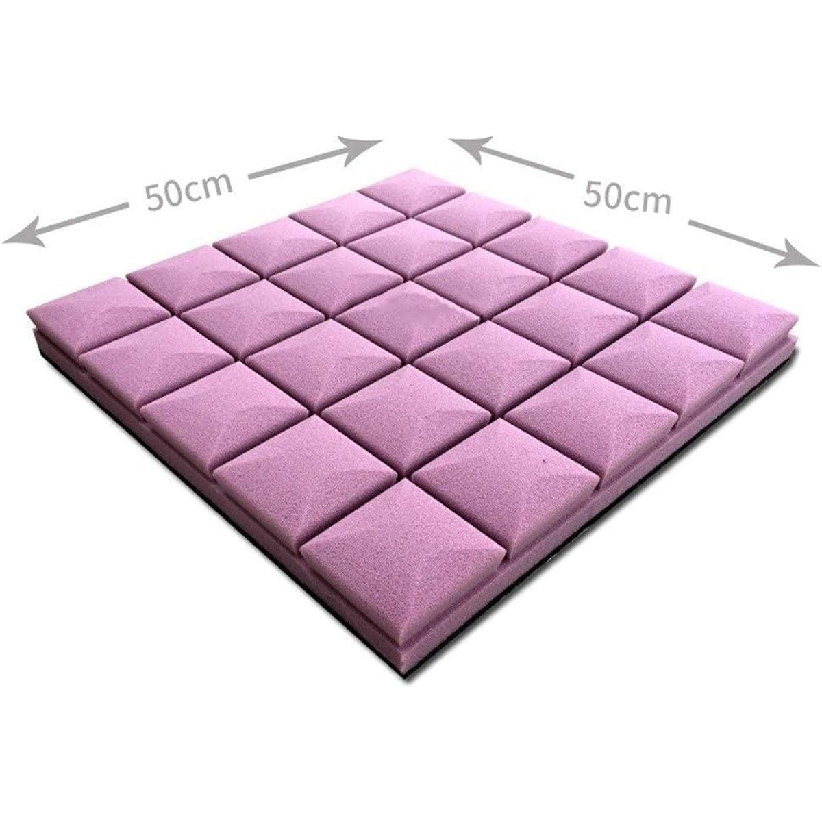 Piano Room Acoustic Panel 6CM Thick Material Recording Studio Indoor Metope Drum Room Sound Absorbing Cotton 10PCS (Purple) (Blue)