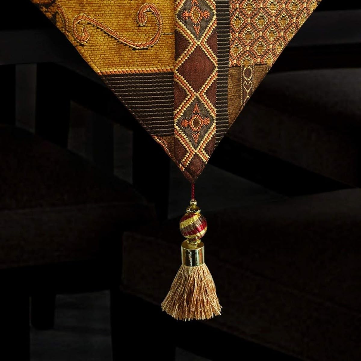 Artbisons Table Runners Handmade Golden Table Runner (84x13, Illusion of Gold)