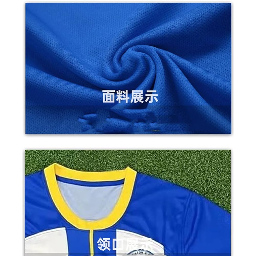 Kaoru Mitoma Soccer Uniform 23-24 Brighton Home Mitoma Uniform Uniform Number 22 Children Adults T-shirt Shorts Top and Bottom Set with Socks Lightweight Quick Drying Breathable Uniform Number Practice Clothes Sports Unisex