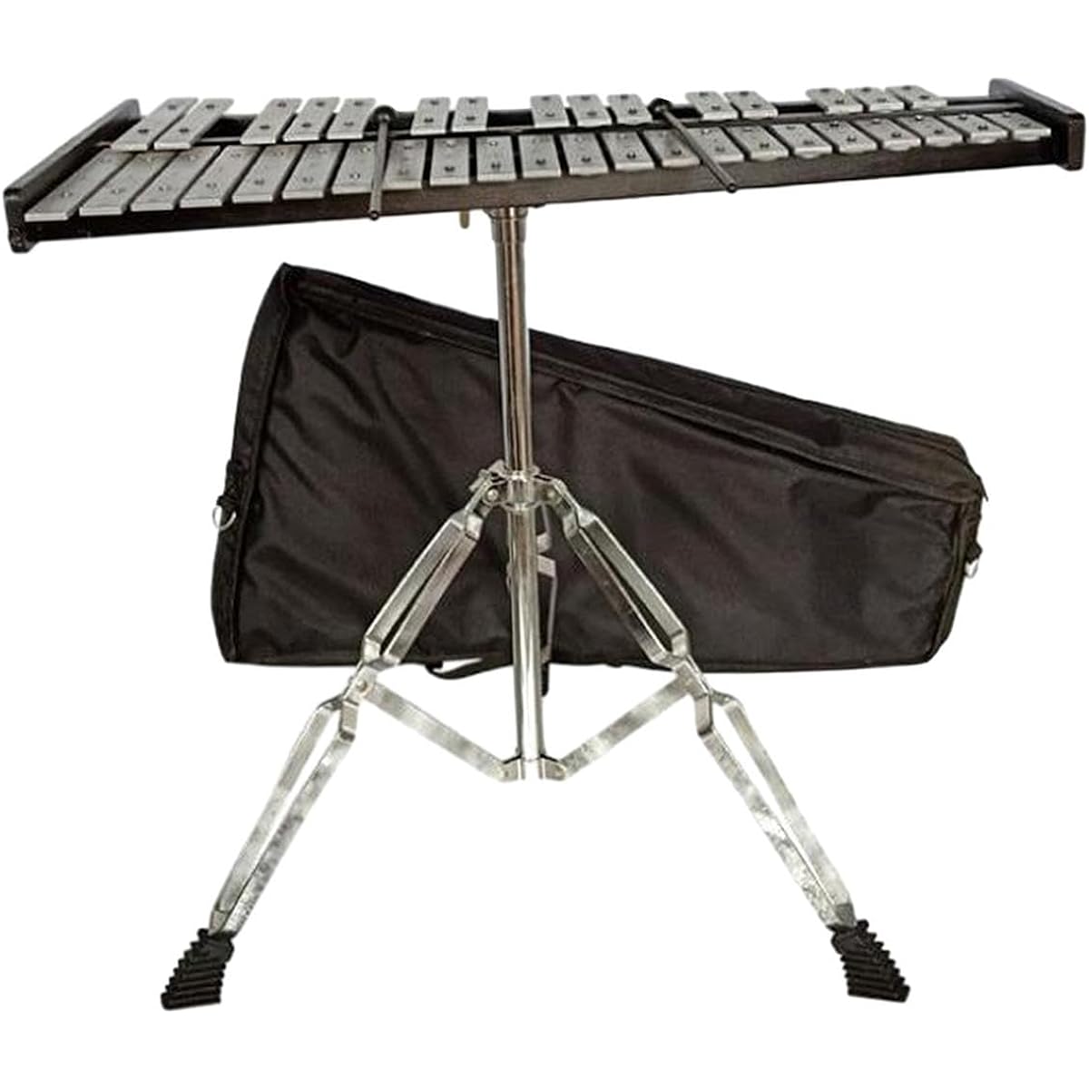 Deevoka 37 Notes Glockenspiel Percussion Instrument Set Xylophone Bell with Portable Stand Christmas Gift for Kids, No Music Stand