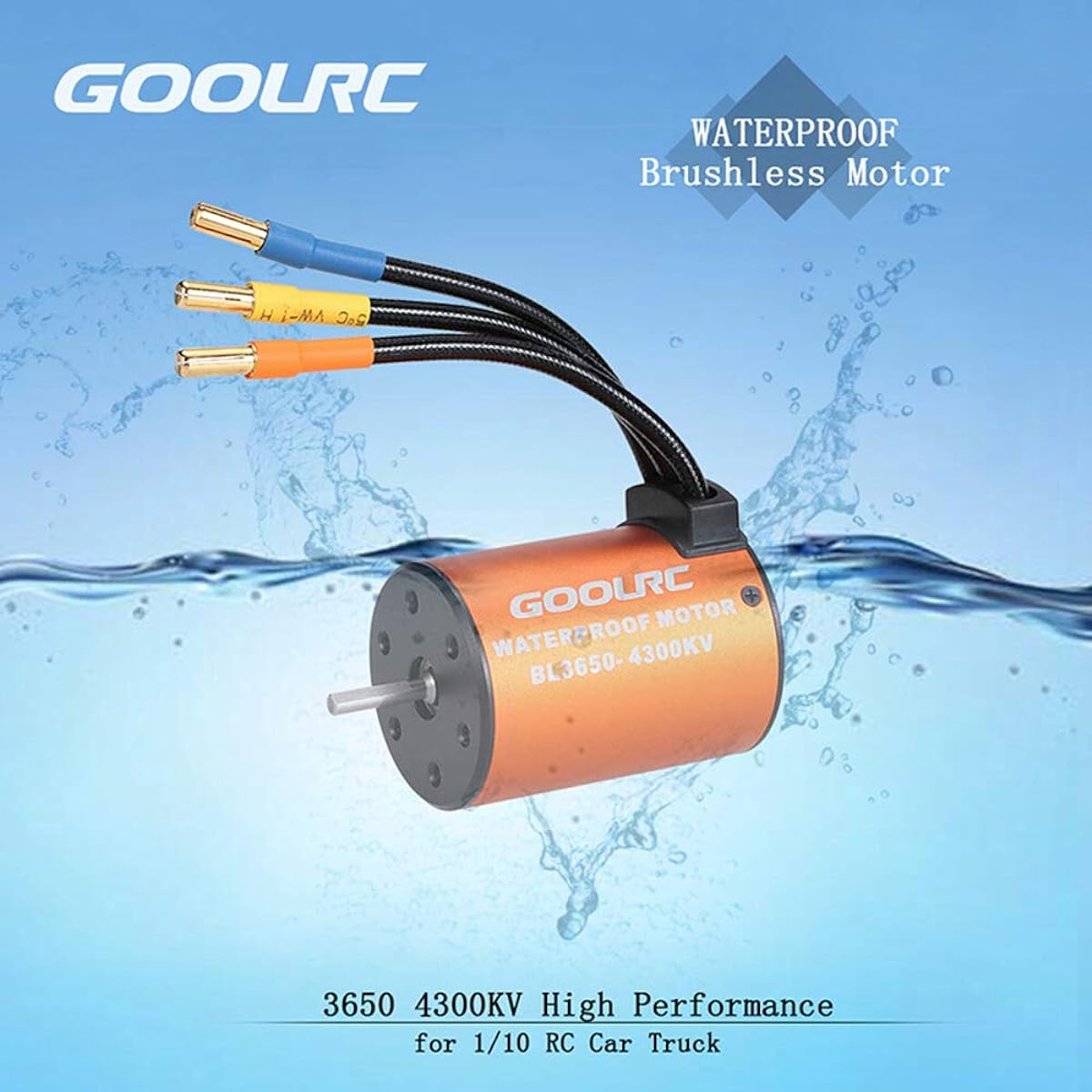 GoolRC Combo Set 3650 4300KV Motor 60 Brushless ESC 20kg Servo w/25kg Servo Arm with 1/10 RC Car Truck Off-Road